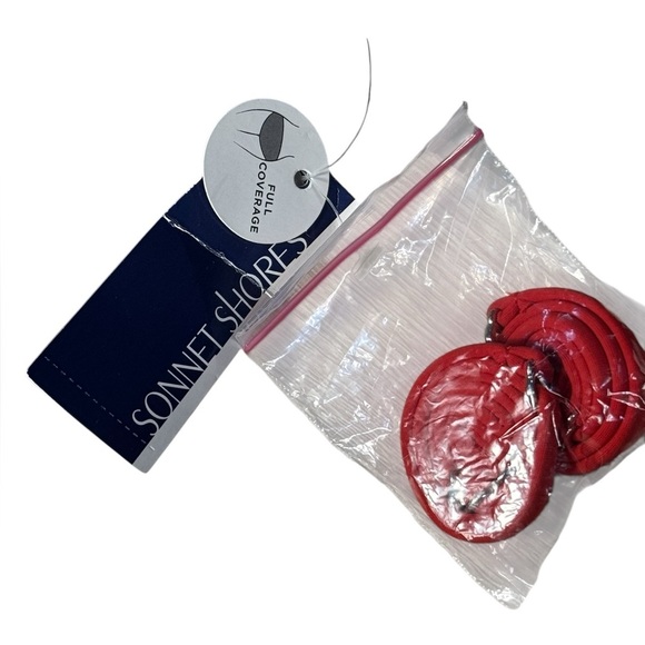 Sonnet Shores Women’s One Piece Swimsuit Womens Sizes 16 Blue and Red NWT - Picture 13 of 14